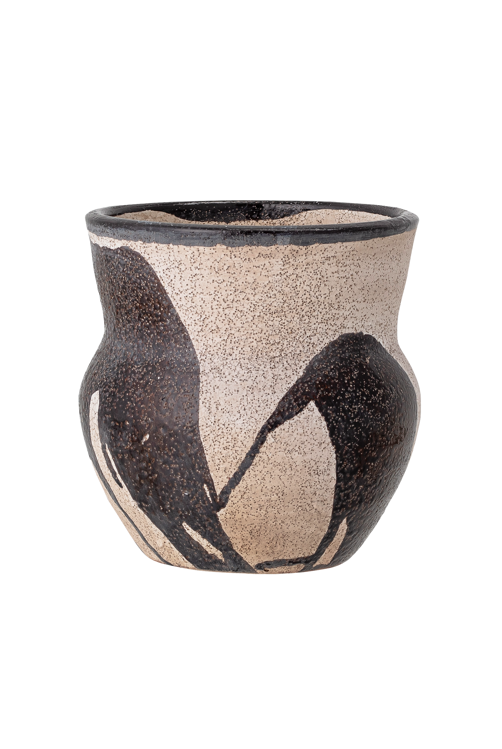Nala vase with black drip glaze